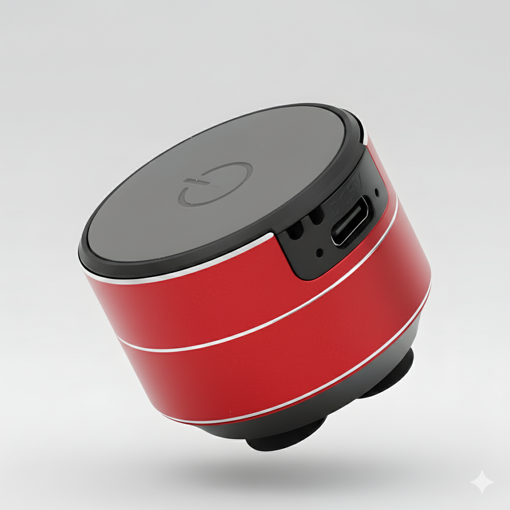 Red wireless resonance speaker - ultra compact - Magic Resonance